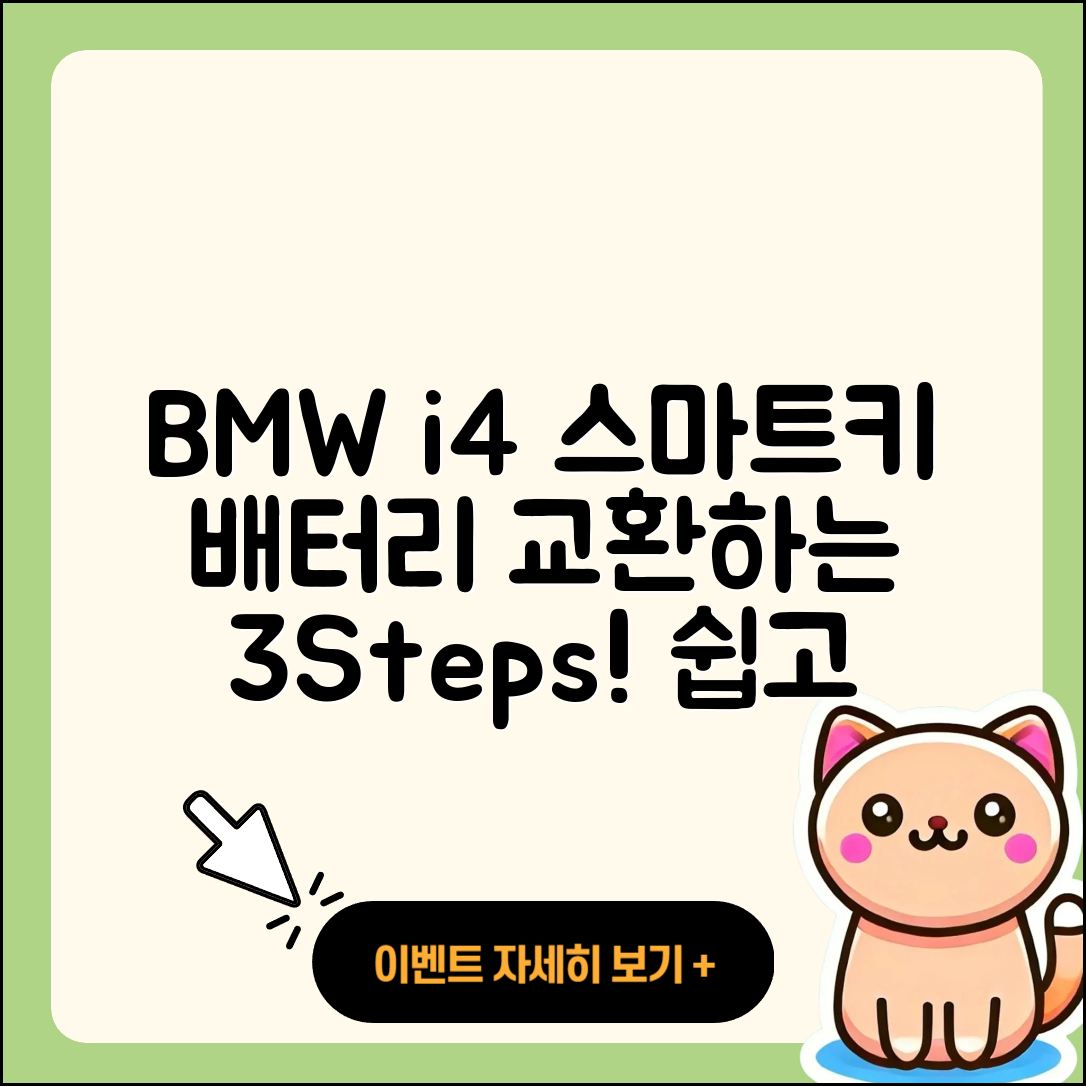BMWi4 스마트키 배터리 교환 3단계