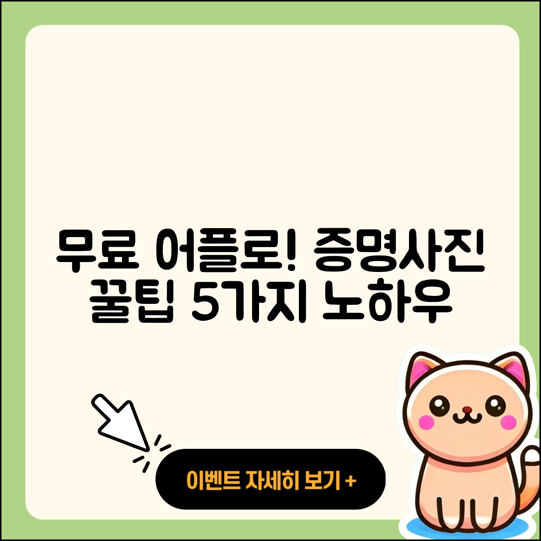 증명사진 무료어플로 만드는 5가지 꿀팁