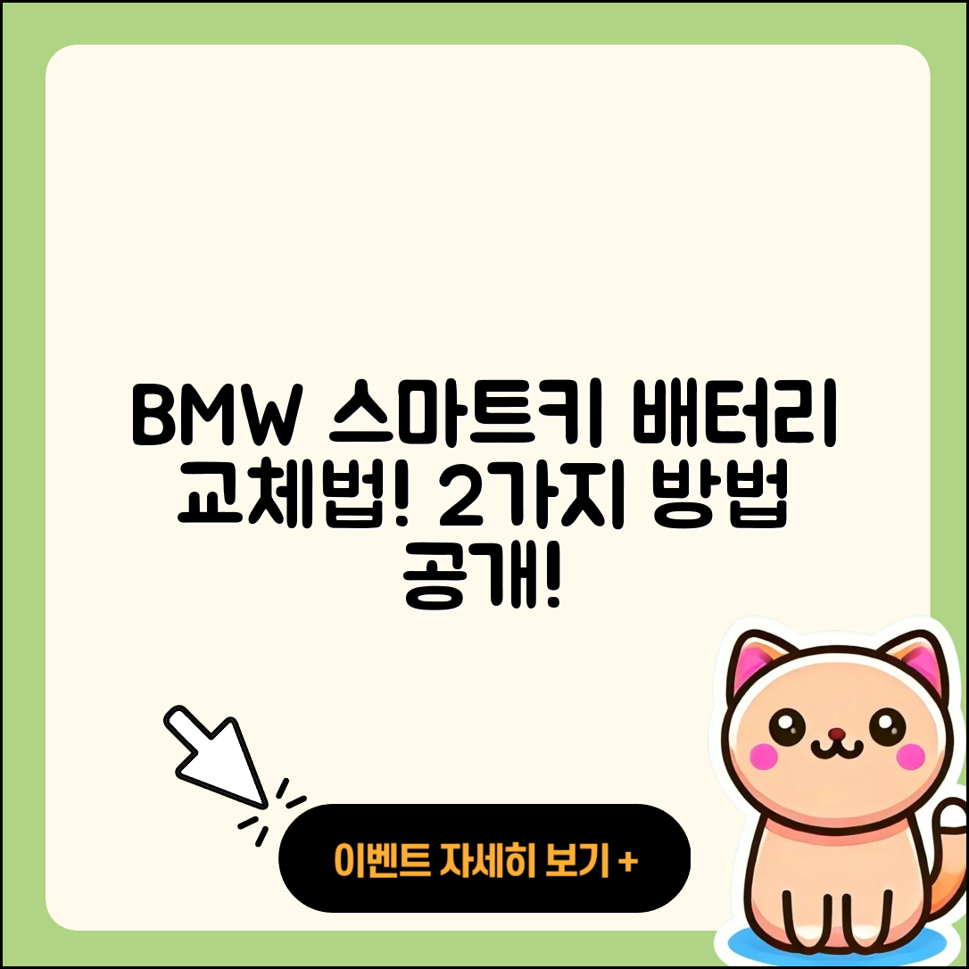 BMW 스마트키 배터리 교체법 2가지